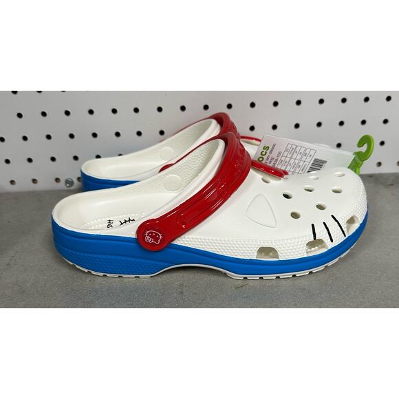 Crocs HELLO KITTY CLASSIC CLOGS Size M7 W9 New with tags 50th anniversary - Picture 2 of 6